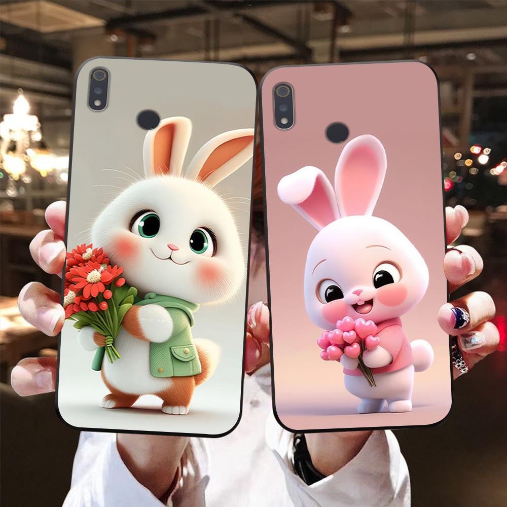 Oppo realme 3 / realme 3 pro 手機殼,超可愛兔子印花