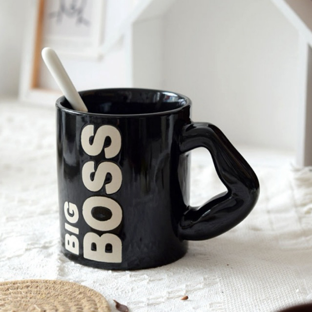 Big Boss - 免費陶瓷勺 - Boss 650ml 容量咖啡陶瓷杯