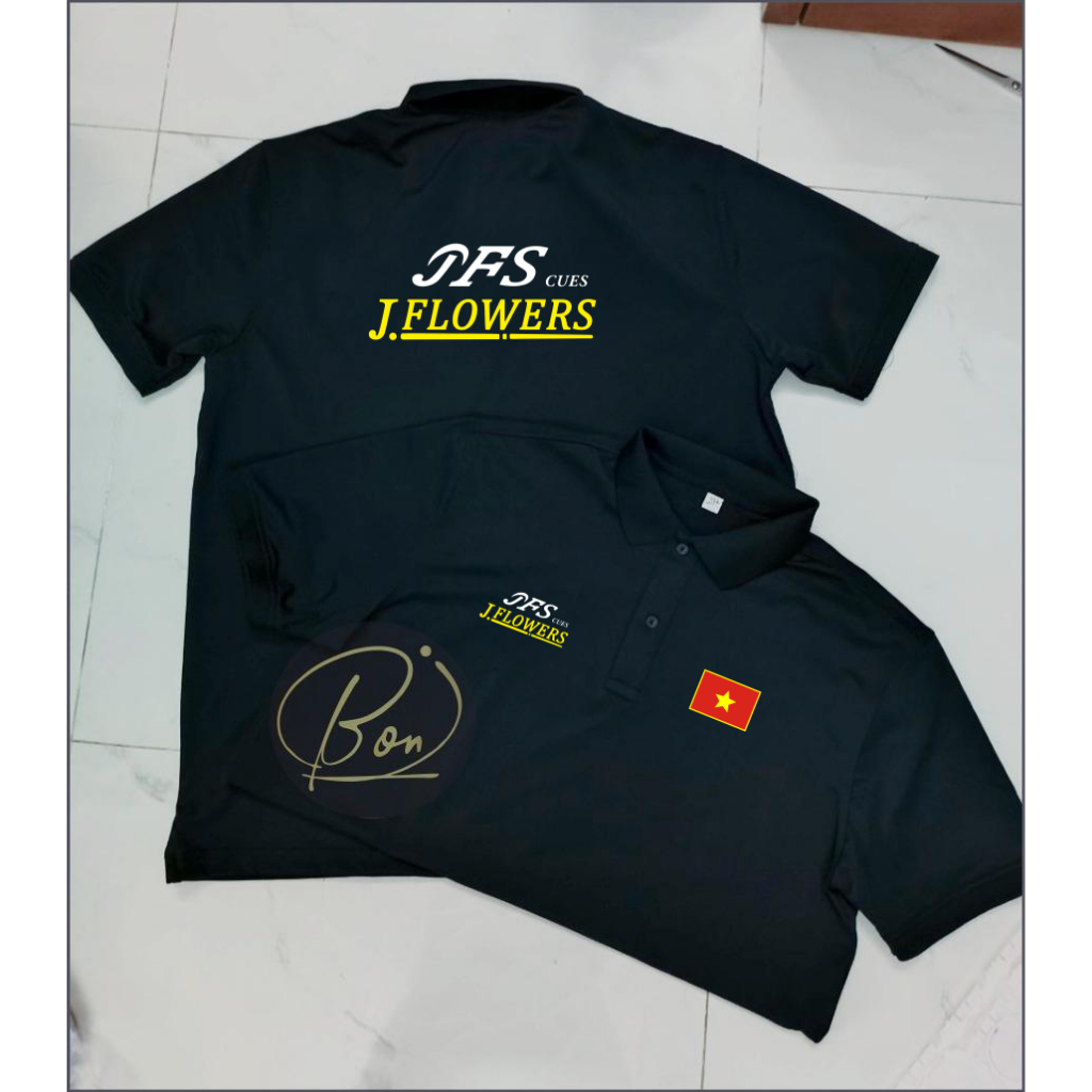 Polo Biada JFS-JFLOWERS CUES - 台球男士 T 恤 - Bonshop94。Hcm