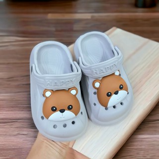夏季男童超輕穆勒鞋大棕熊臉可愛軟腳
