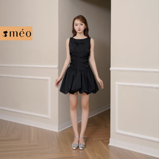 迷你 Mijoo Meo 連衣裙店設計,風格化喇叭連衣裙,帶有可愛的領結,女士