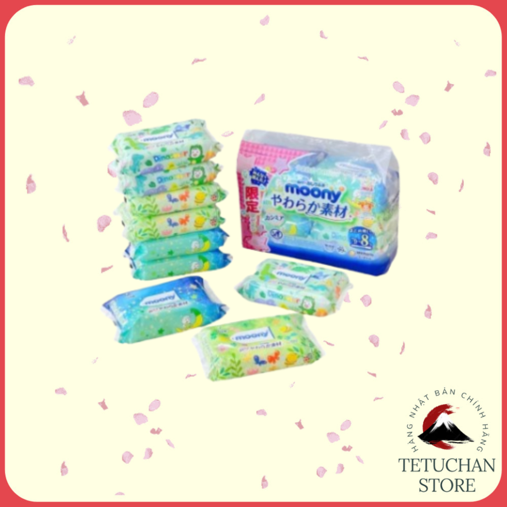 Moony Unicharm 無味濕紙巾 76 張日本嬰兒安全