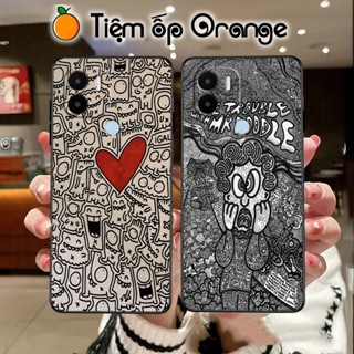 Xiaomi Redmi A1 Plus / A2 Plus 手機殼 - 小米手機殼,黑白圖案,Mr.Doodle