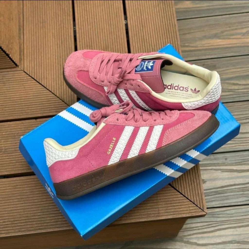 Adidas gazelle Lndoor 粉雲白-整盒運動鞋