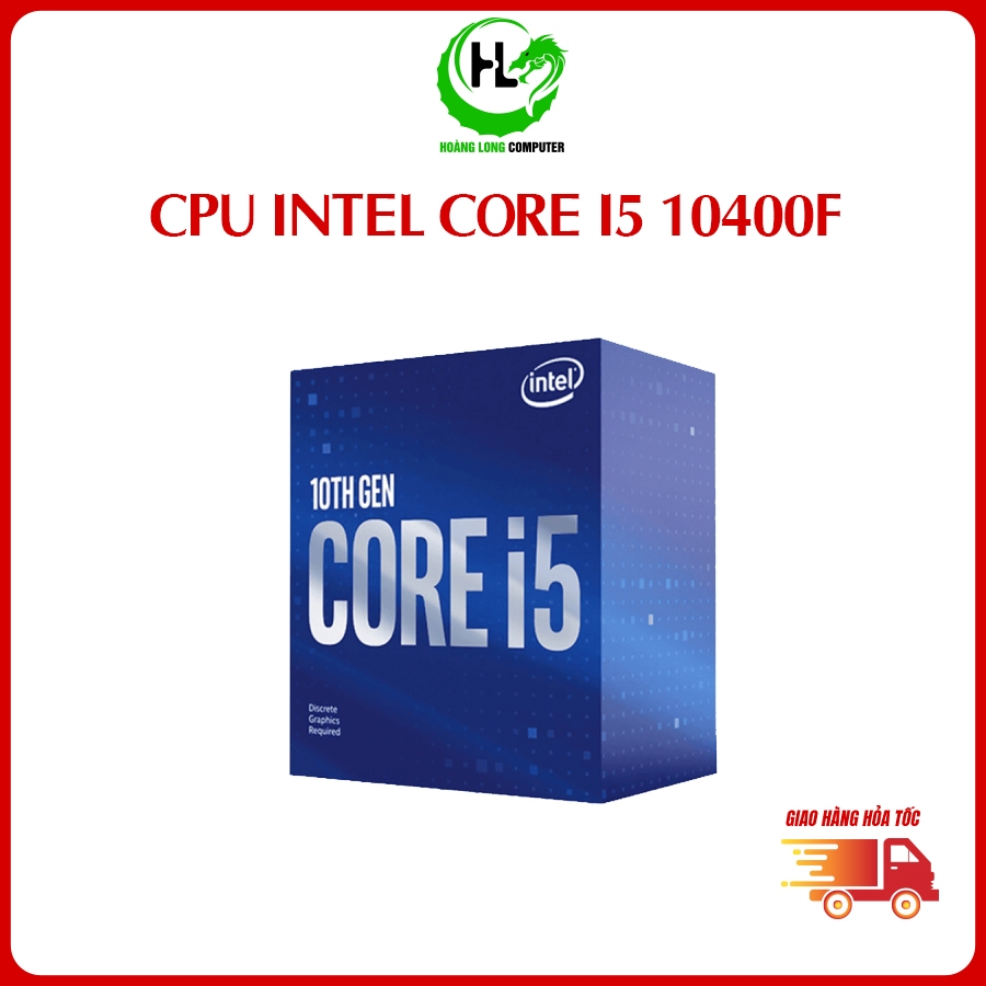 Cpu Intel Core I5 10400F 托盤/盒 2.9GHz 高達 4.3Ghz,6 核 12 線程,12M