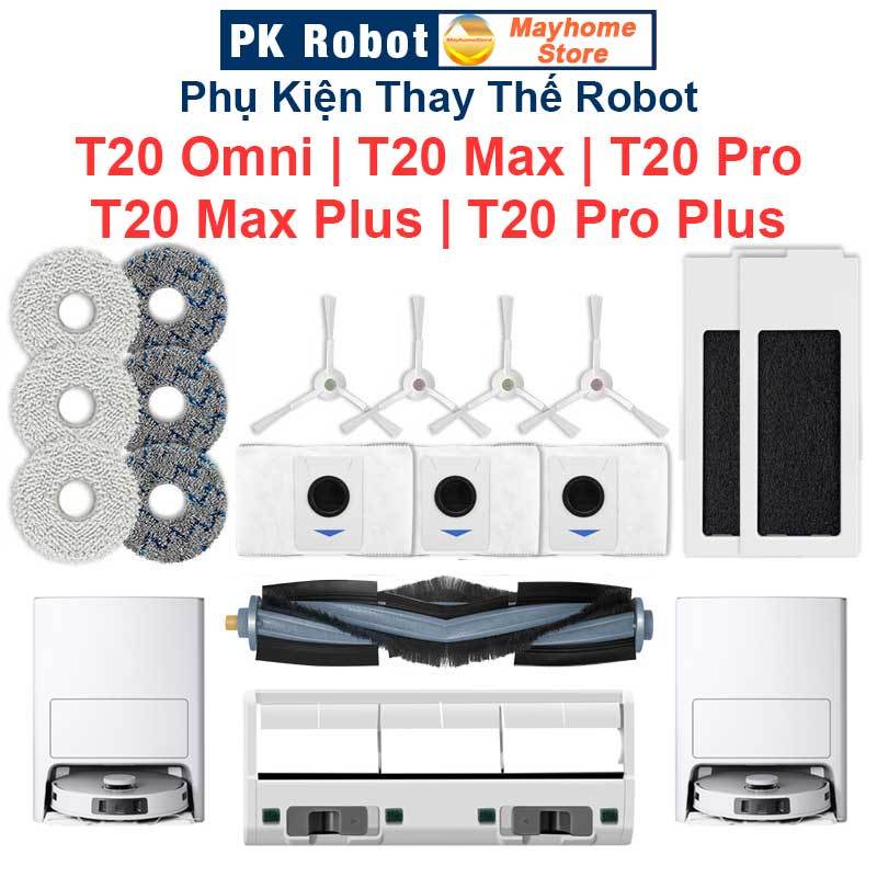 機器人 T20、T20 Omni、T20 Max 和 Plus、T20 Pro 和 Plus 更換配件。 滾筒、邊刷、過