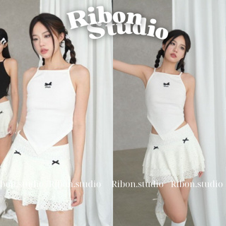 Beautiful style RIBON style 厚底半身裙配領結易於使用