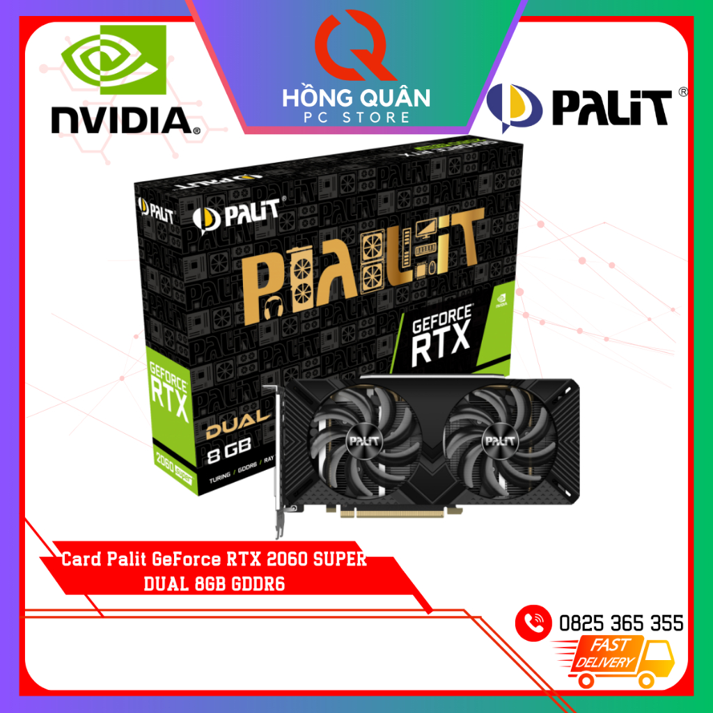 Palit GeForce RTX 2060 超級雙 8GB GDDR6 256 位顯卡全新 - 正品