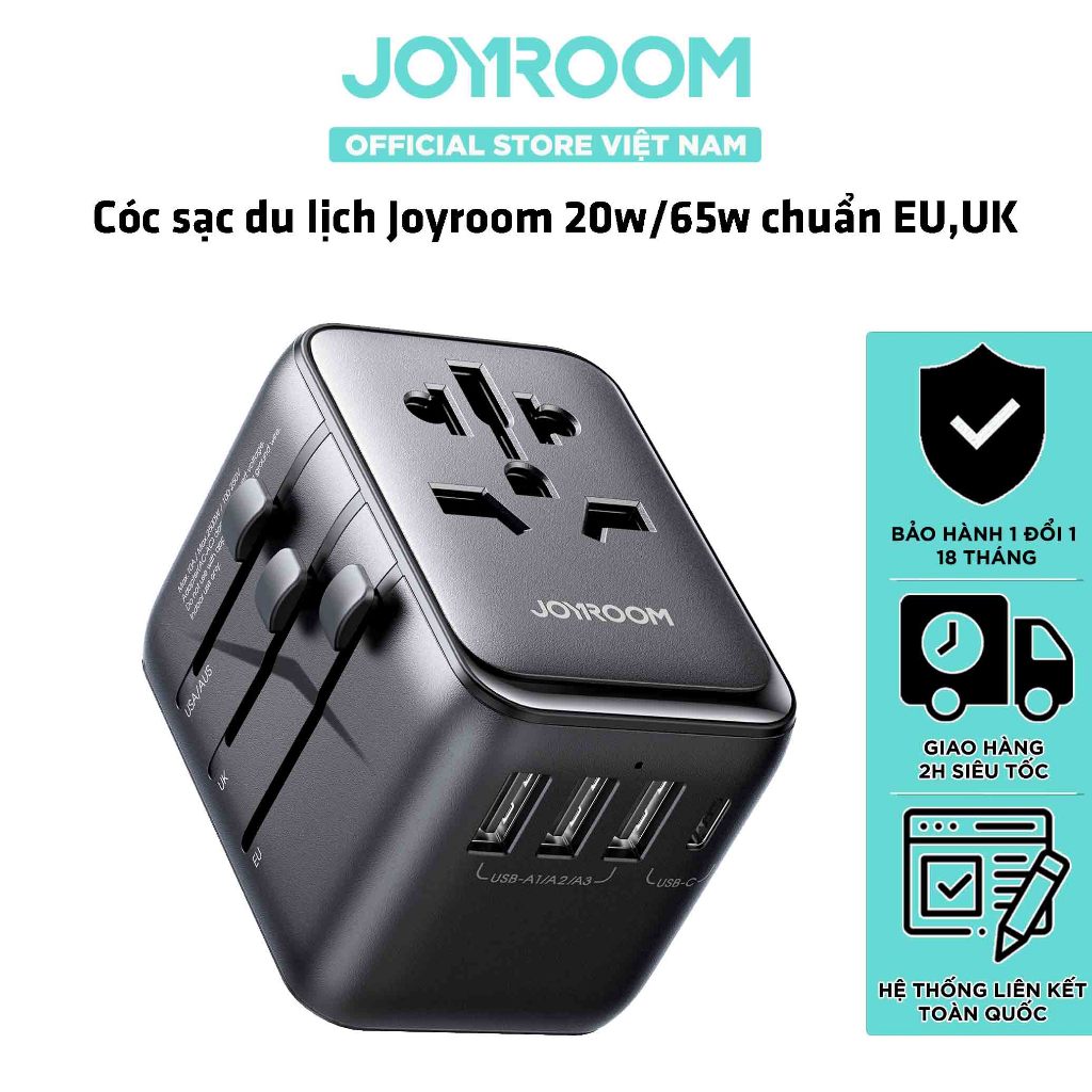 Joyroom TCW01 通用旅行適配器 65W 旅行充電器通用旅行適配器多功能