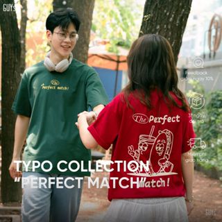 [Typo Collection] Guy's Closet “Perfect Match” 男/女 T 恤 - 簡約時