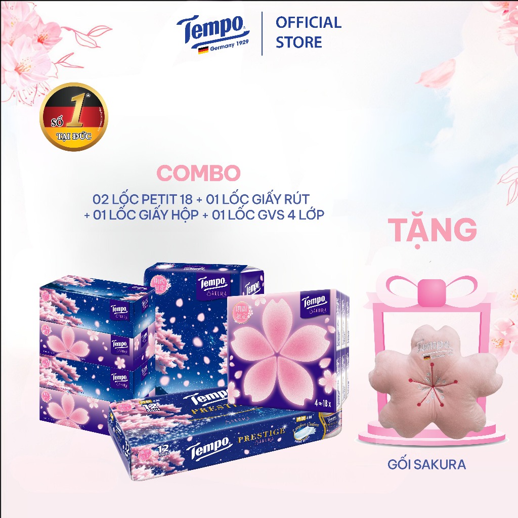 【COMBO Sakura】買2包小18包+1包抽紙+1包盒裝紙+1包4層衛生紙送櫻花枕