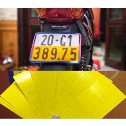 金色貼花貼紙摩托車牌照(尺寸 1 張 20 厘米 x 8 厘米)