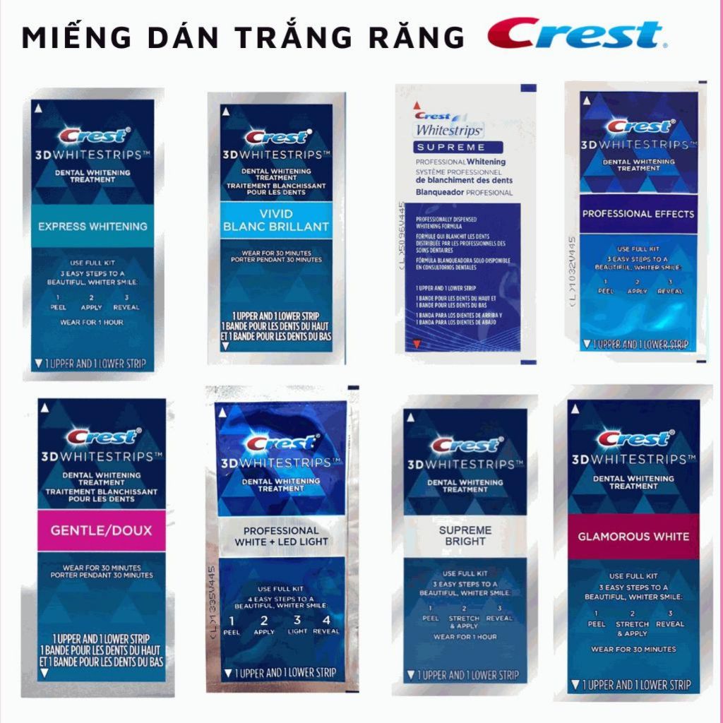 Crest 三維美白牙齒美白貼美國 - 1 片