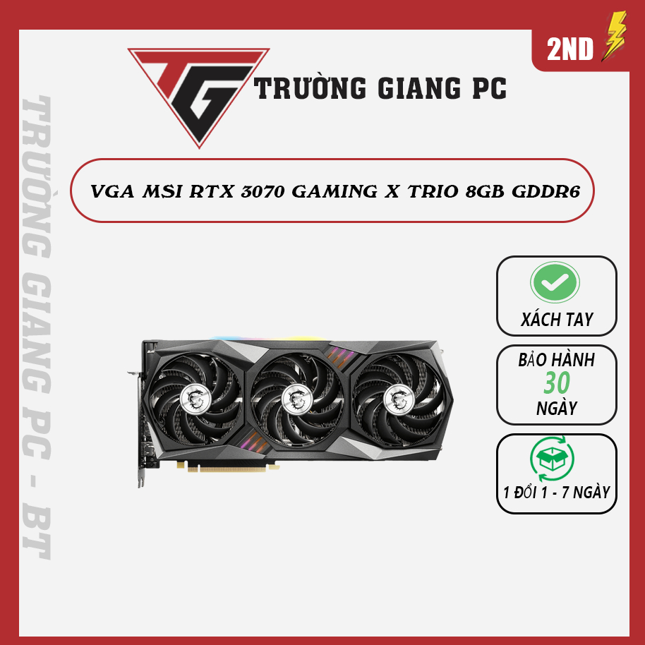 Vga 顯卡 MSI RTX 3070 GAMING X TRIO 8GB Gdr6 2ND