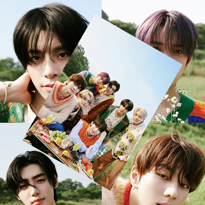 每個可愛的 Enhypen 團體成員的 A3 尺寸海報