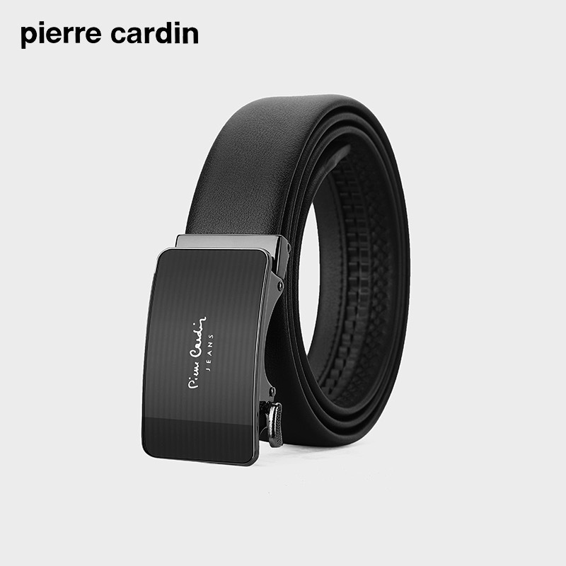 正品 Pierre Cardin 男士皮帶,帶自動鎖,內帶,耐用牛皮