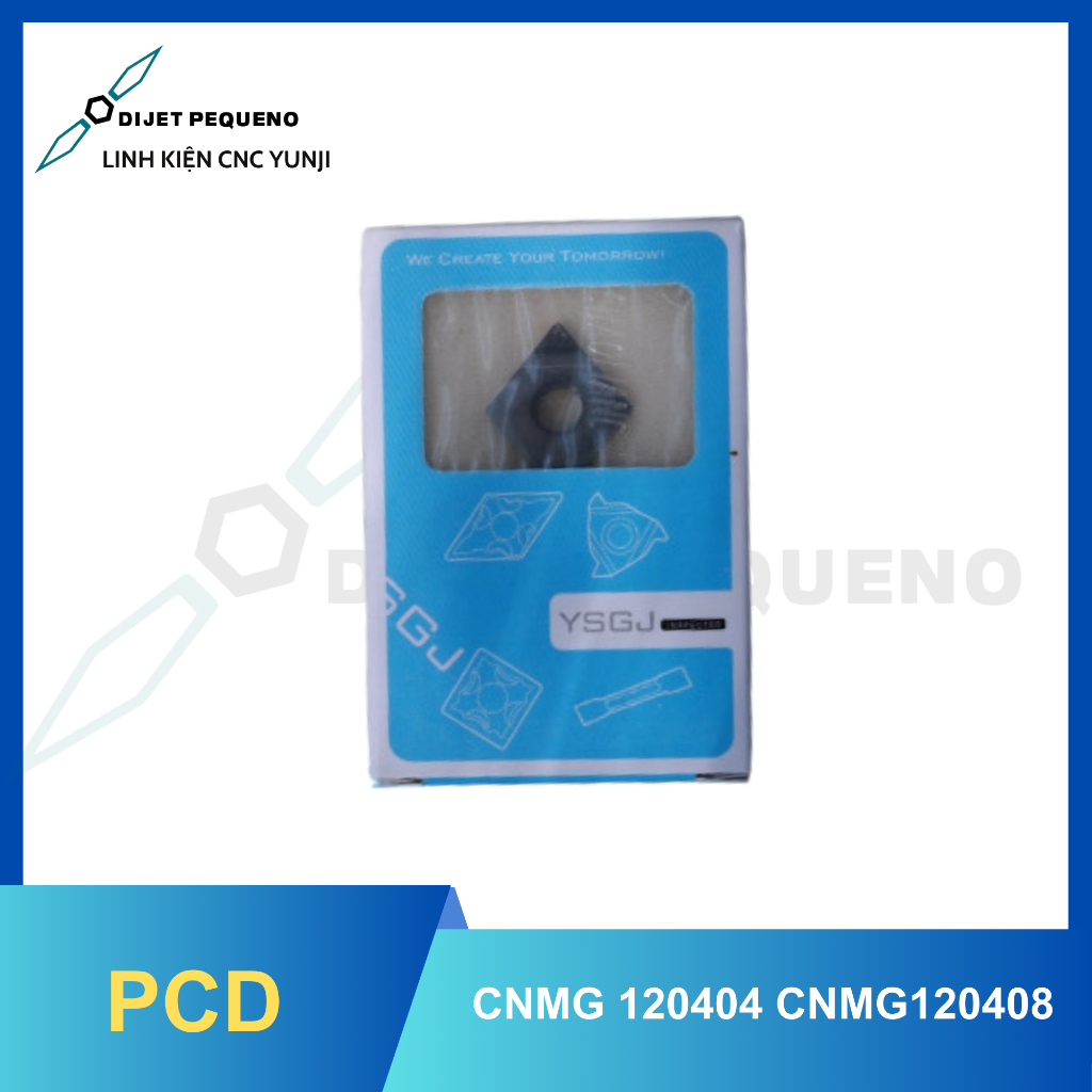 Pcd CNMG 方便芯片 120404, Cnmg 120408 運行精細、鋁、銅、cnc YUNJI 塑料組件