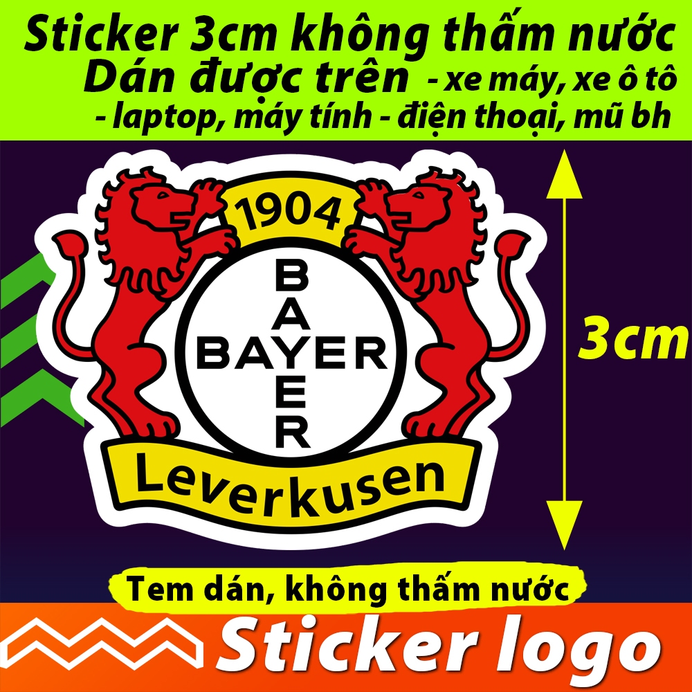 防水貼紙貼紙拜仁 Leverkusen 標誌戴著筆記本電腦貼紙、頭盔、手機、摩托車