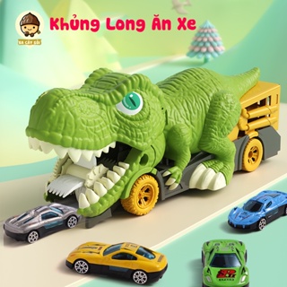 玩具恐龍車吞嚥車帶 6 輛嬰兒車 - 嬰兒恐龍車吞嚥玩具