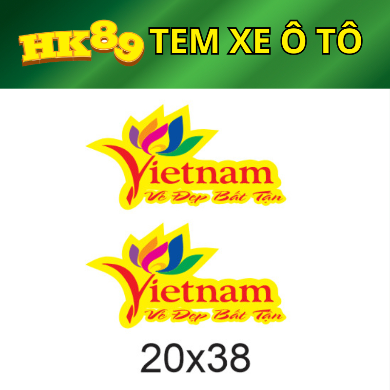 越南汽車郵票一對無盡美容汽車貼紙、乘用車、卡車 - 防水郵票、太陽、雨、彩色飛行