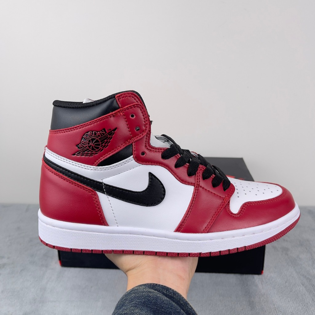 [最佳品質] Jordan 1 High Chicago Sneakers (JD1 白紅高領) 男女全盒