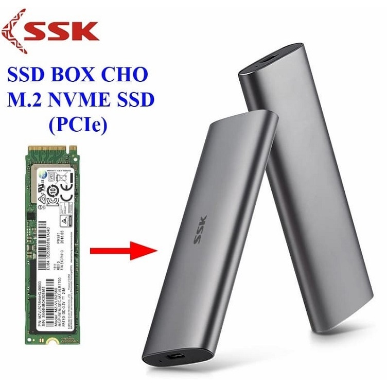 便攜式盒子 M.2 PCIe NVMe 轉 USB 3.1 Gen2 SSK HE-C327 鋁