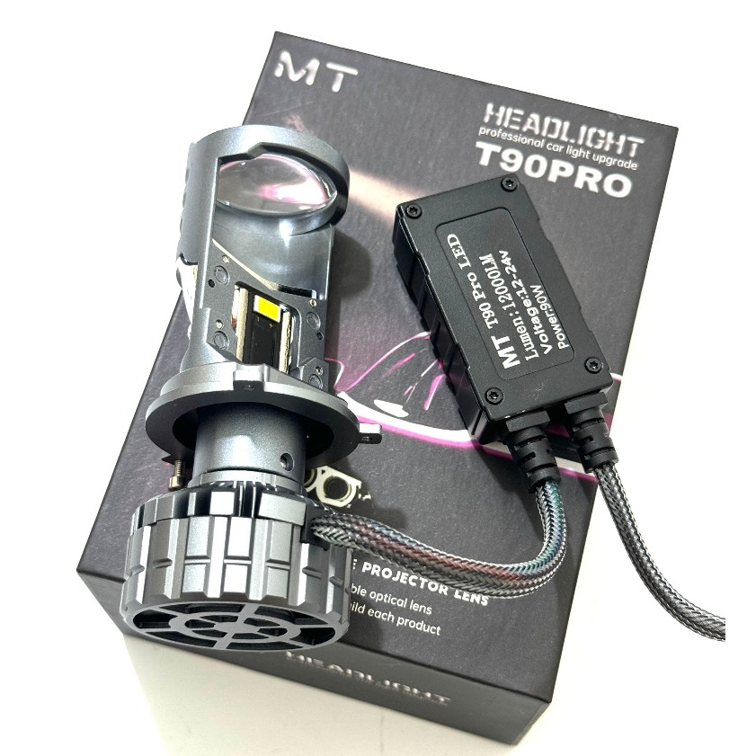 Led 球頭燈 T90 - 90w 超亮帶 15 個 H4 英尺 led 芯片(1 個燈泡價格)白燈帶切割邊緣