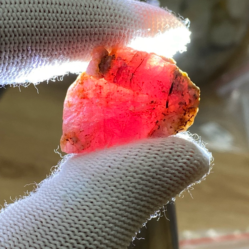 (10.15 克)紅寶石原石,用於收集、手工、靈氣、淨化、鑰匙扣...!!!