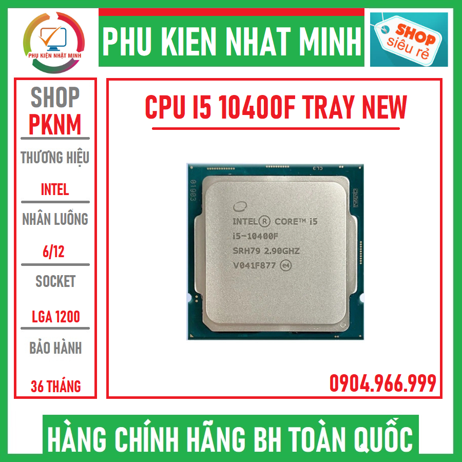 Intel CORE I5-10400F CPU(2.9GHZ TURBO 高達 4.3GHZ,6 核 12 螺紋,12