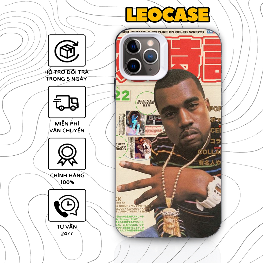 Leocase Kayne West 嘻哈說唱歌手英國高級矽膠 iPhone 手機殼適用於 iPhone