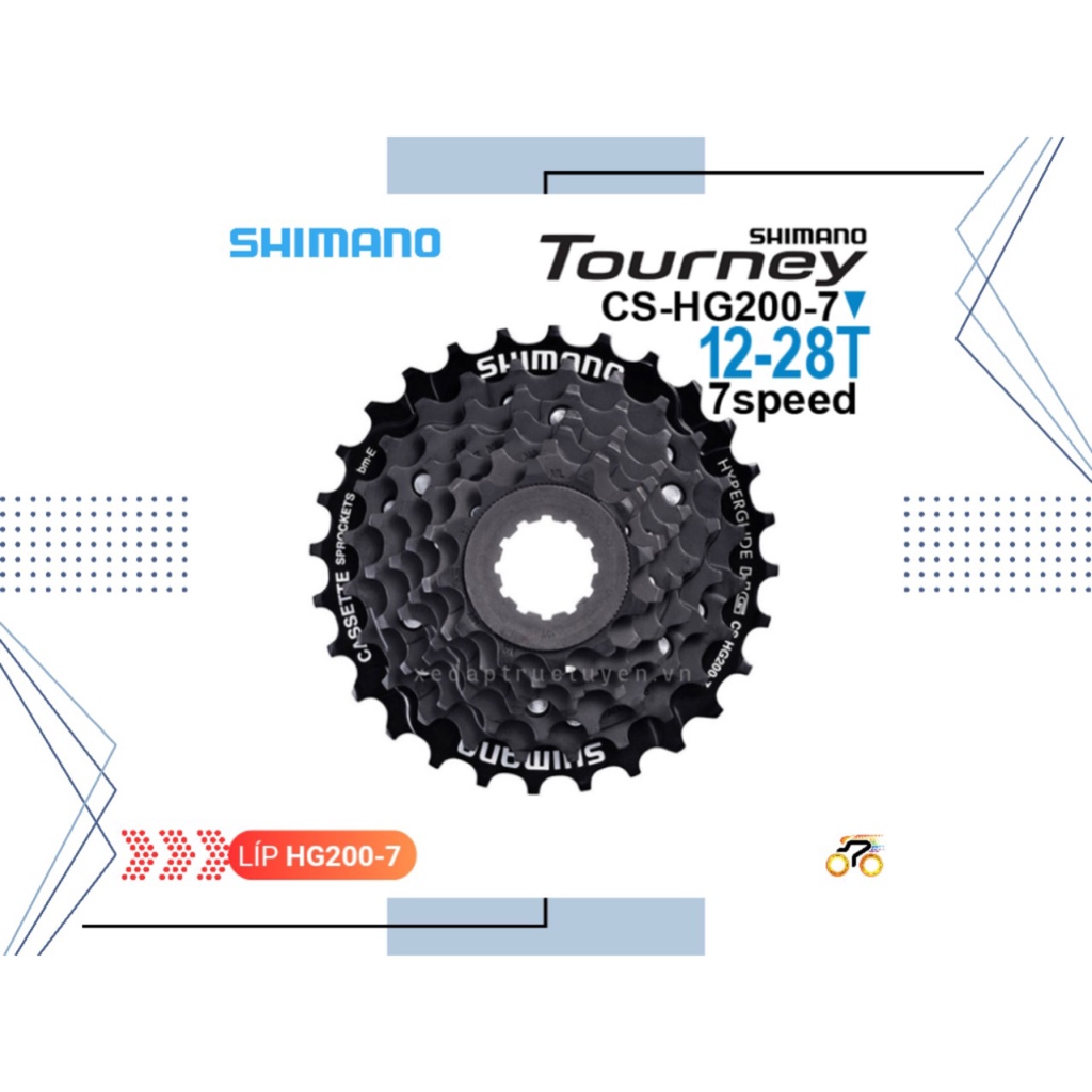 Mtb 自行車輪胎 - SHIMANO TOURNEY HG200-7 / 12-28T - 下降型號(7 速)