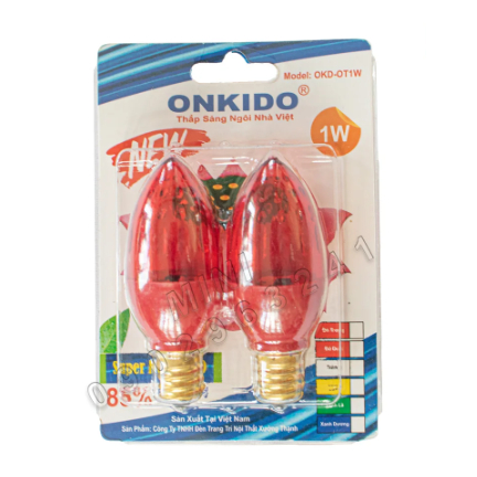 Onkido OT1W Led 番茄燈泡 OT1W 辣椒祭壇用,裝飾用(1 對 2 個燈泡)