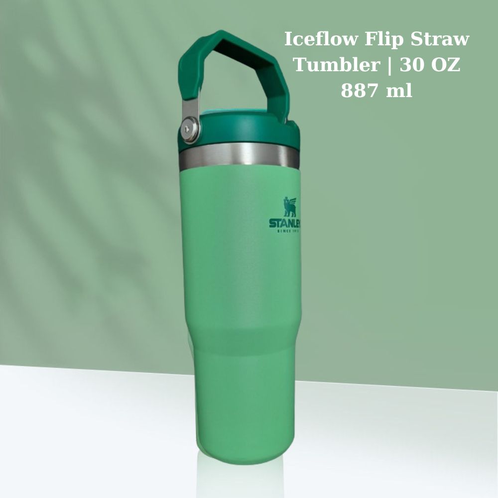 Stanley Iceflow Flip 吸管杯 30 盎司綠松石色保溫杯