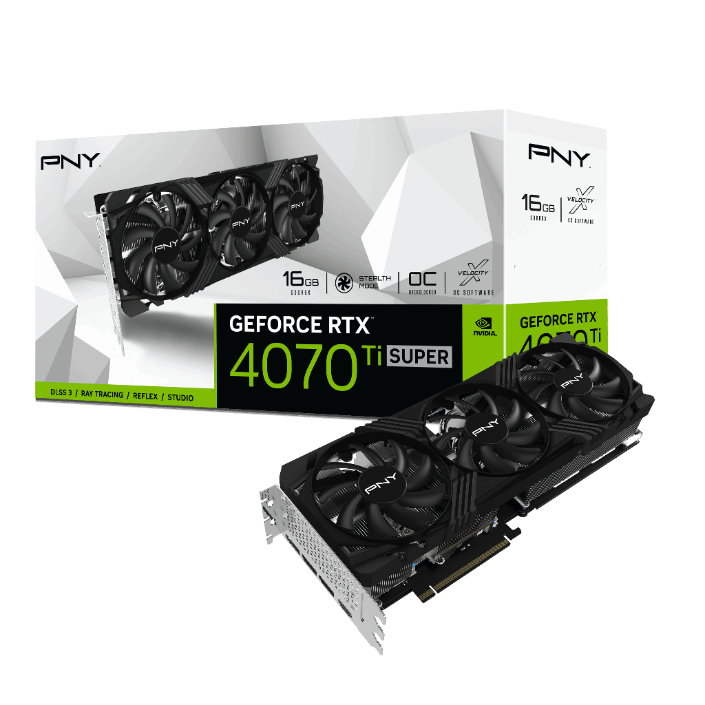 Vga PNY GeForce RTX 4070 Ti 超級 16GB 版本 Oc 3 風扇 DLSS 3
