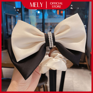 Retro Vintage style 2ply 蝴蝶結髮帶,可愛奢華時尚,女士髮飾 - Mely T91