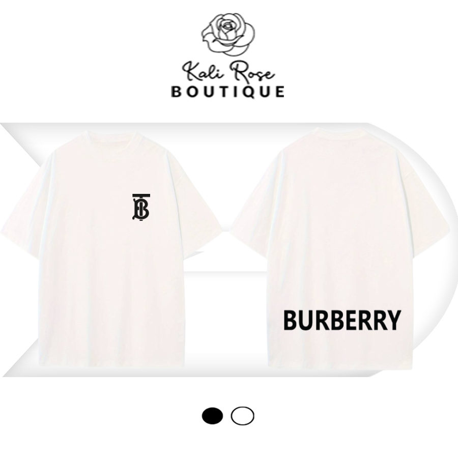 Burberry 男女通用短袖 T 恤 100% 優質棉後肩印花
