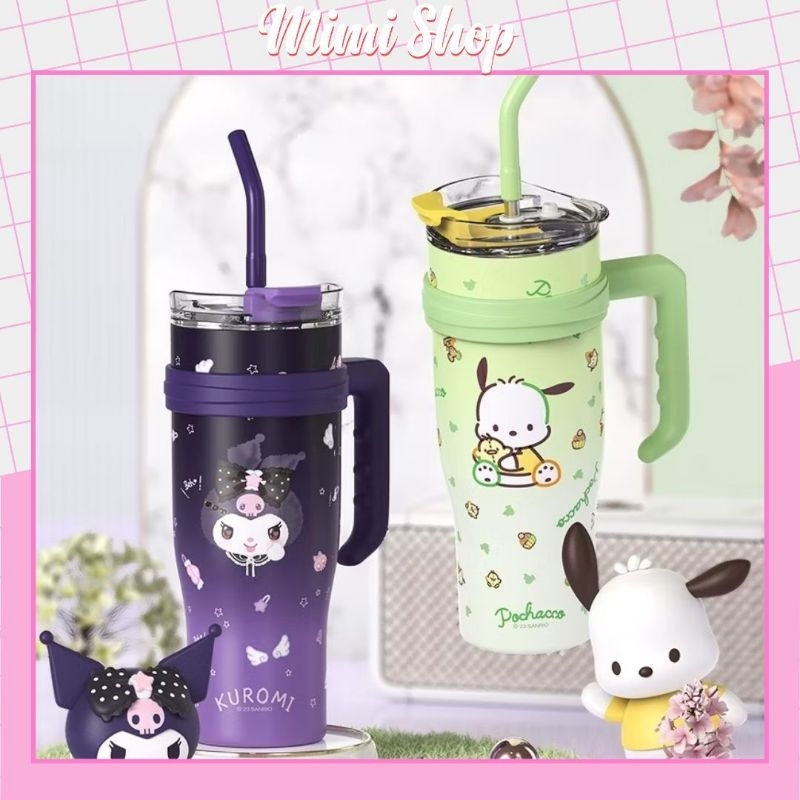 三麗鷗卡通保溫瓶 POCHACCO、KUROMI、MELODY、Cinnamoll 帶手柄 1200ml 不銹鋼 304