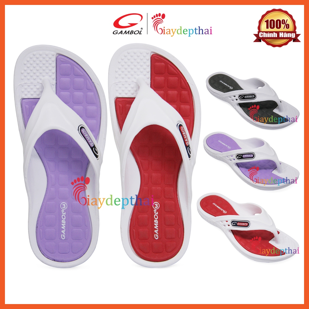 無縫塑料女式腳趾拖鞋 Gambol 41052 泰國