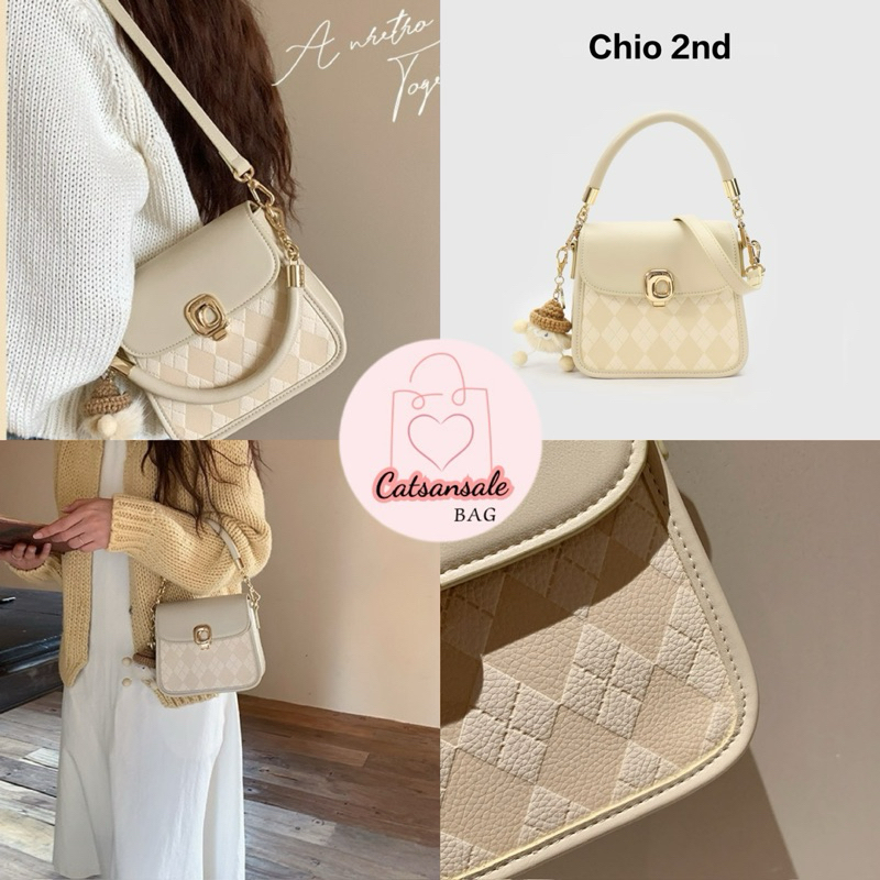 Chio2nd 正品女式手提包,kt 16x17.5x8cm 時尚女式手提包 catsansalen