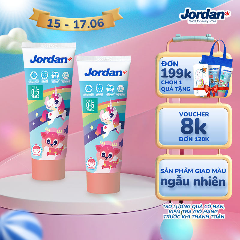 【組合2管】Jordan Step 1-75g 0-5歲兒童牙膏