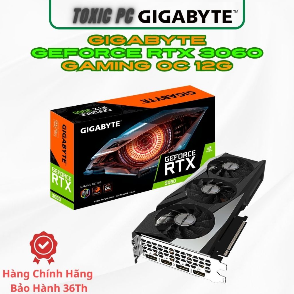 Vga 技嘉 GeForce RTX 3060 GAMING OC 12G 3 FAN 全新顯卡 - 正品