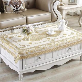 【優品】大號長方形耐熱防水PVC壓花玻璃桌布餐桌
