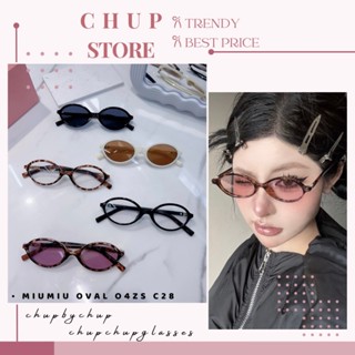 Y2K Miu 04ZS 眼鏡橢圓形復古時尚男士女士 2024 chupbychup C28