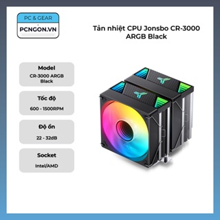 [PCNGON] Jonsbo CR-3000 ARGB 黑色 CPU 散熱器