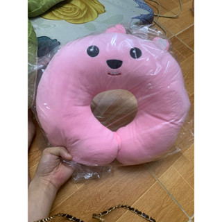可愛的十字繡畫動物形頸枕