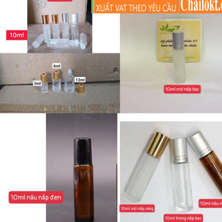 金蓋滾珠瓶 3ml 6ml 10ml 12ml /玻璃滾珠/滾珠瓶/滾珠瓶/空玻璃瓶(補充瓶)