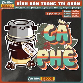 COFFEE 貼花 - 用於裝飾咖啡館、奶茶店、商店裝飾、牆貼、櫥櫃、擱板的防水貼紙。 DC.5701