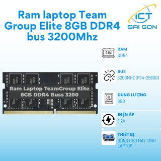Team Group Elite 筆記本電腦記憶體 8GB DDR4 匯流排 3200Mhz