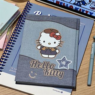 💖可愛的 Hello Kitty A5 精裝筆記本,彩色厚紙,KT 貓牛仔風格。