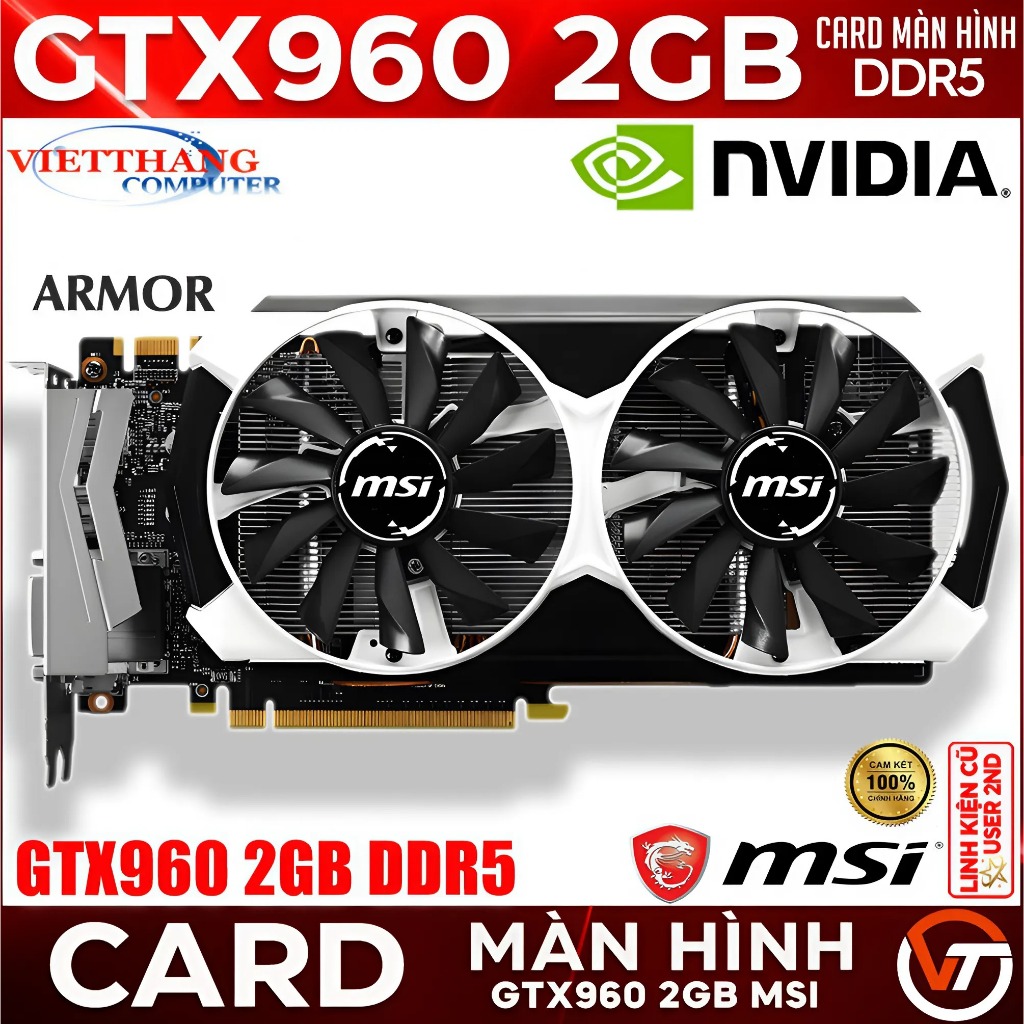 VGA - 二手 MSI Armor GTX960 2GB DDR5 2 風扇顯卡狀況良好(舊 - 第 2 款)